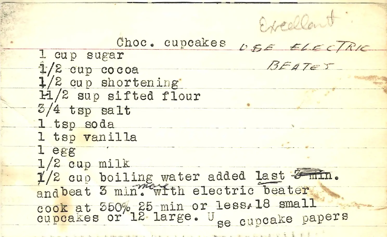 Original Handwritten Card