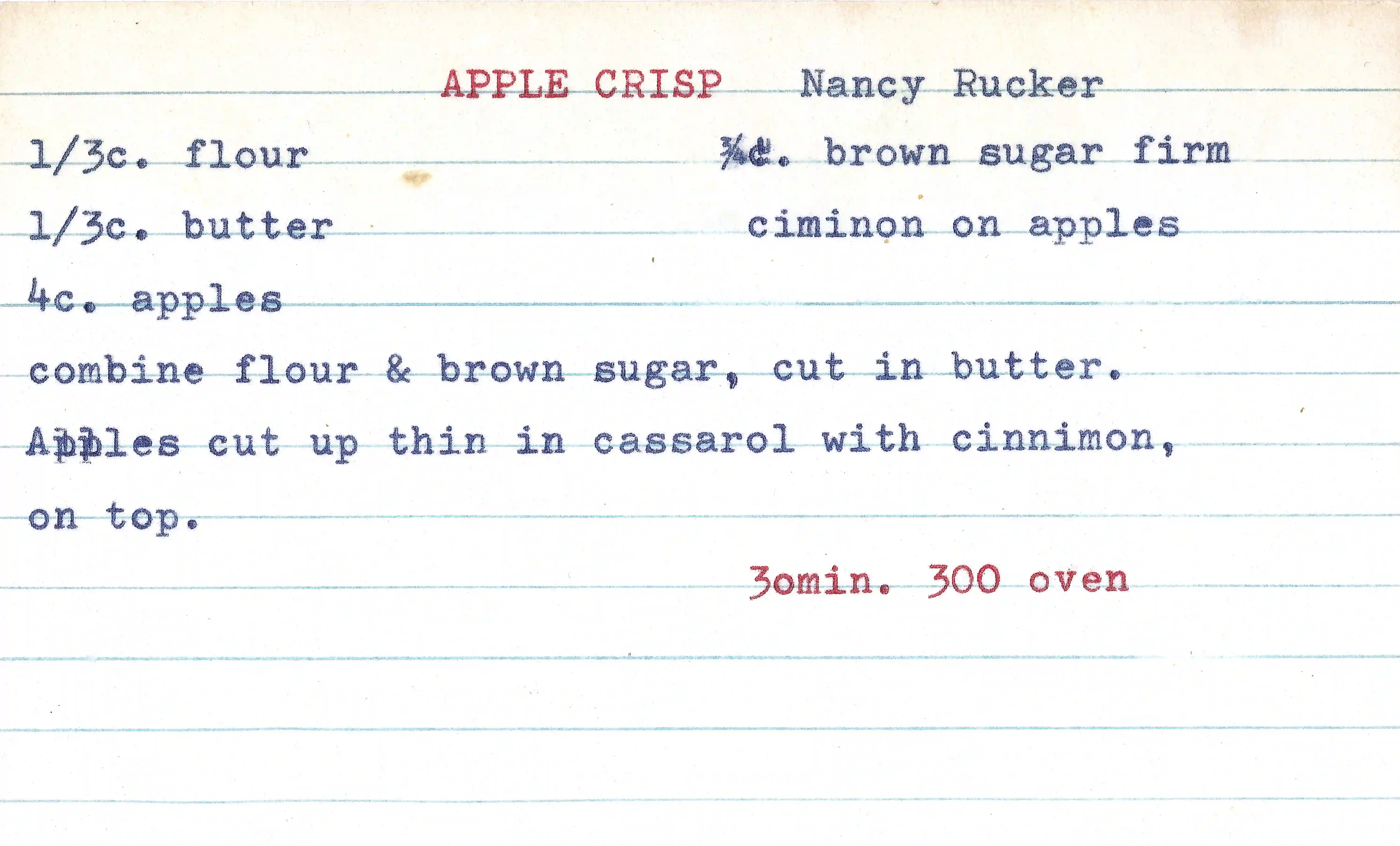 Original Handwritten Card