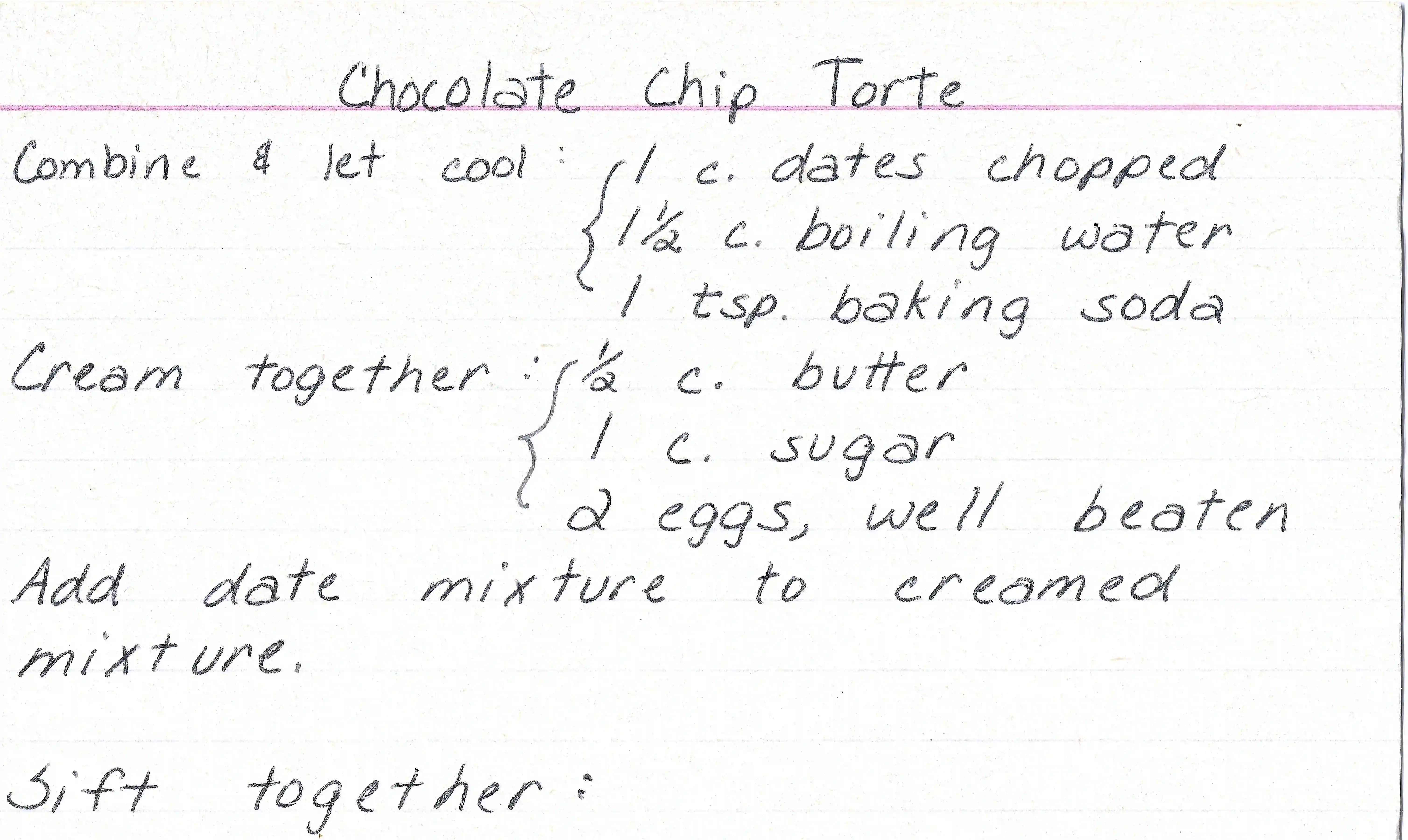 Original Handwritten Card