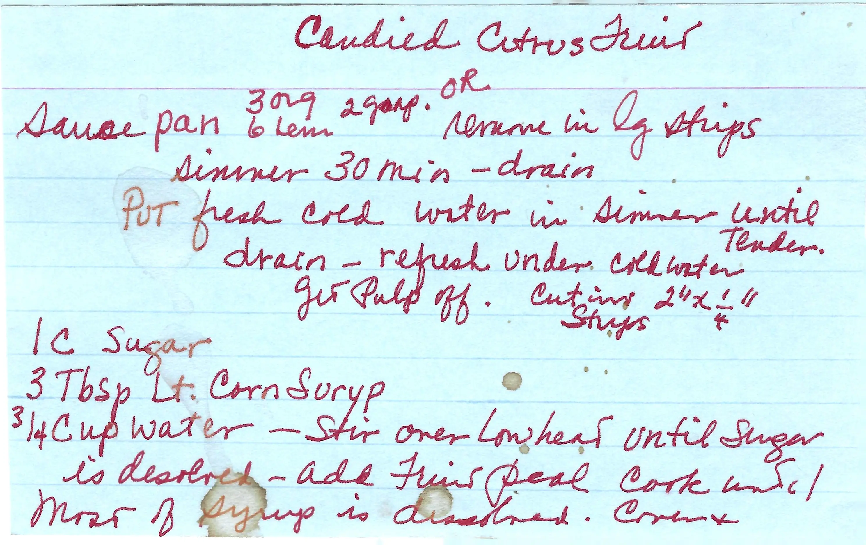 Original Handwritten Card