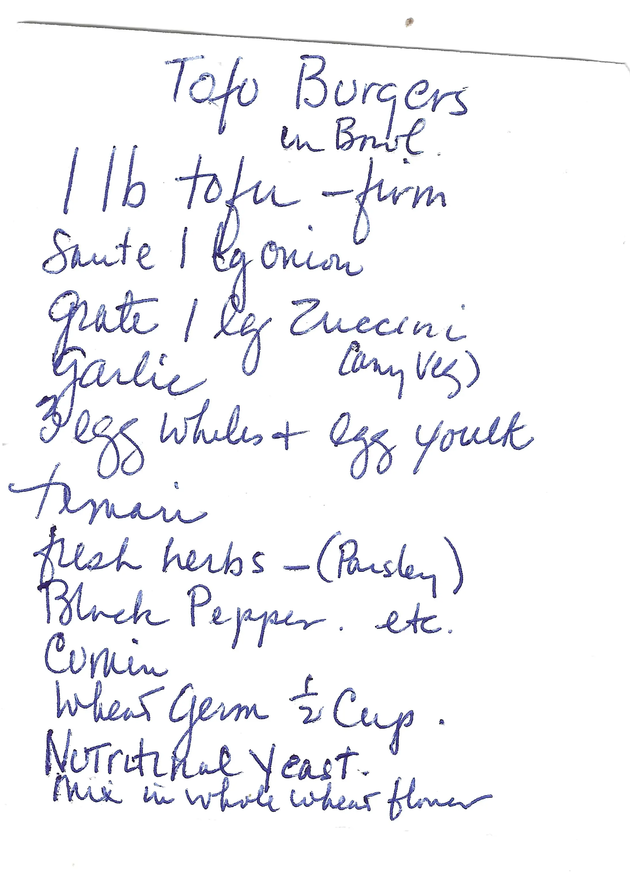 Original Handwritten Card