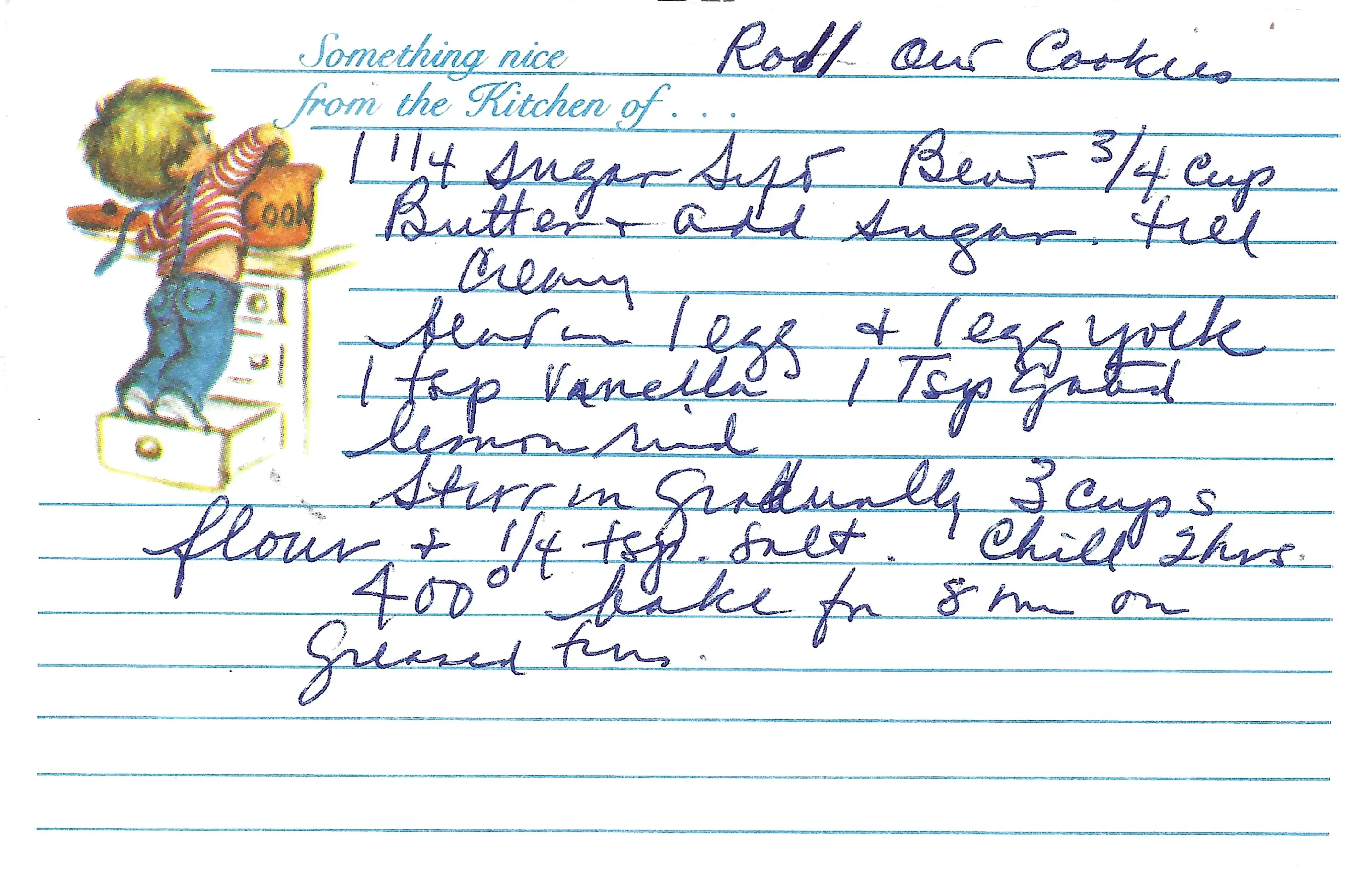 Original Handwritten Card