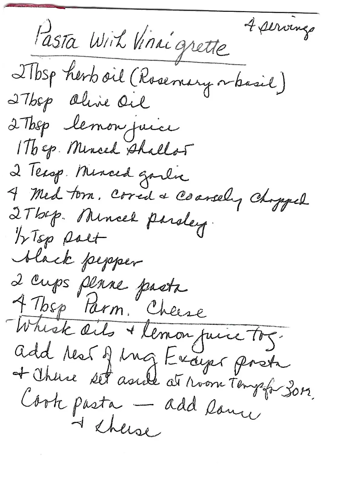 Original Handwritten Card