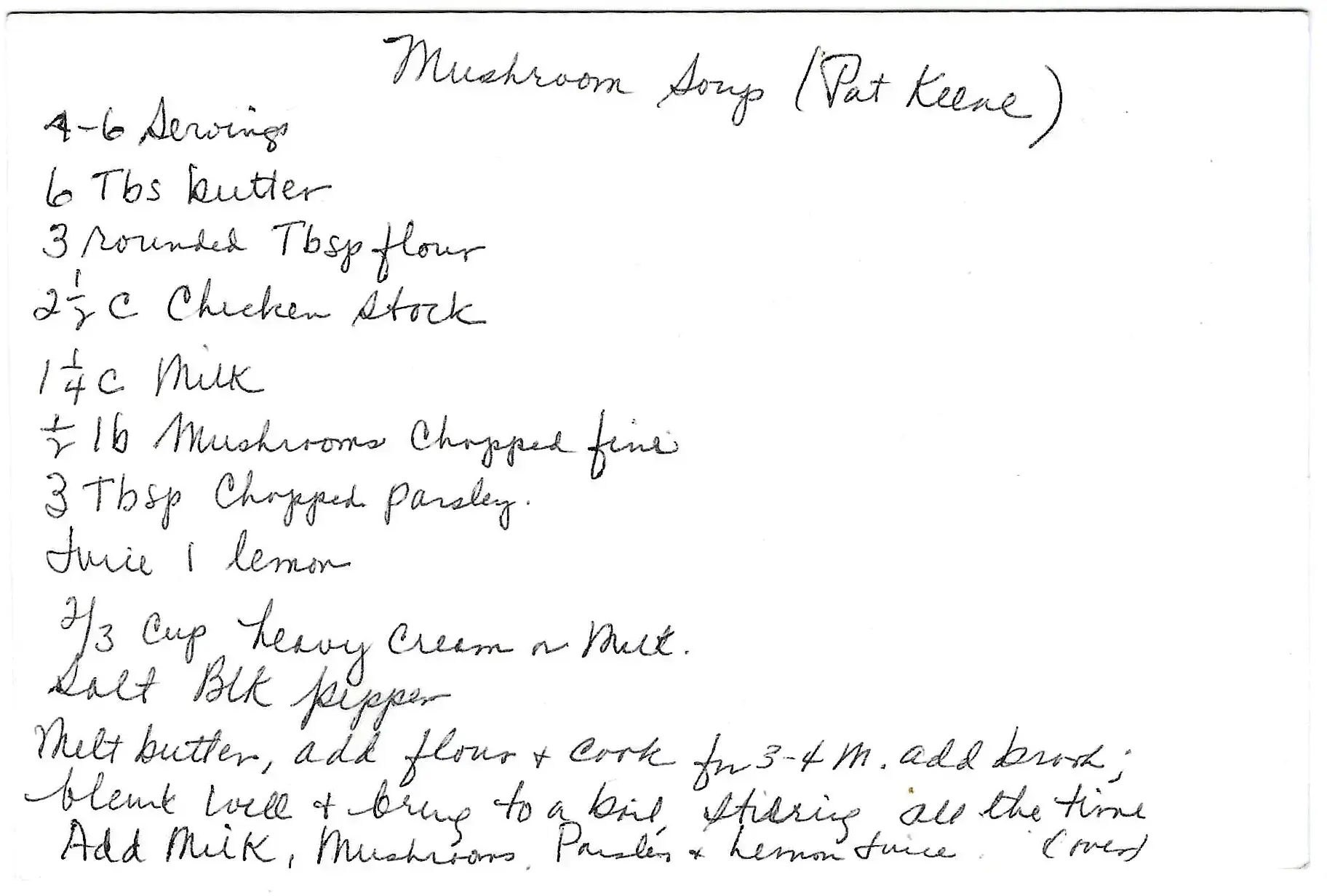 Original Handwritten Card