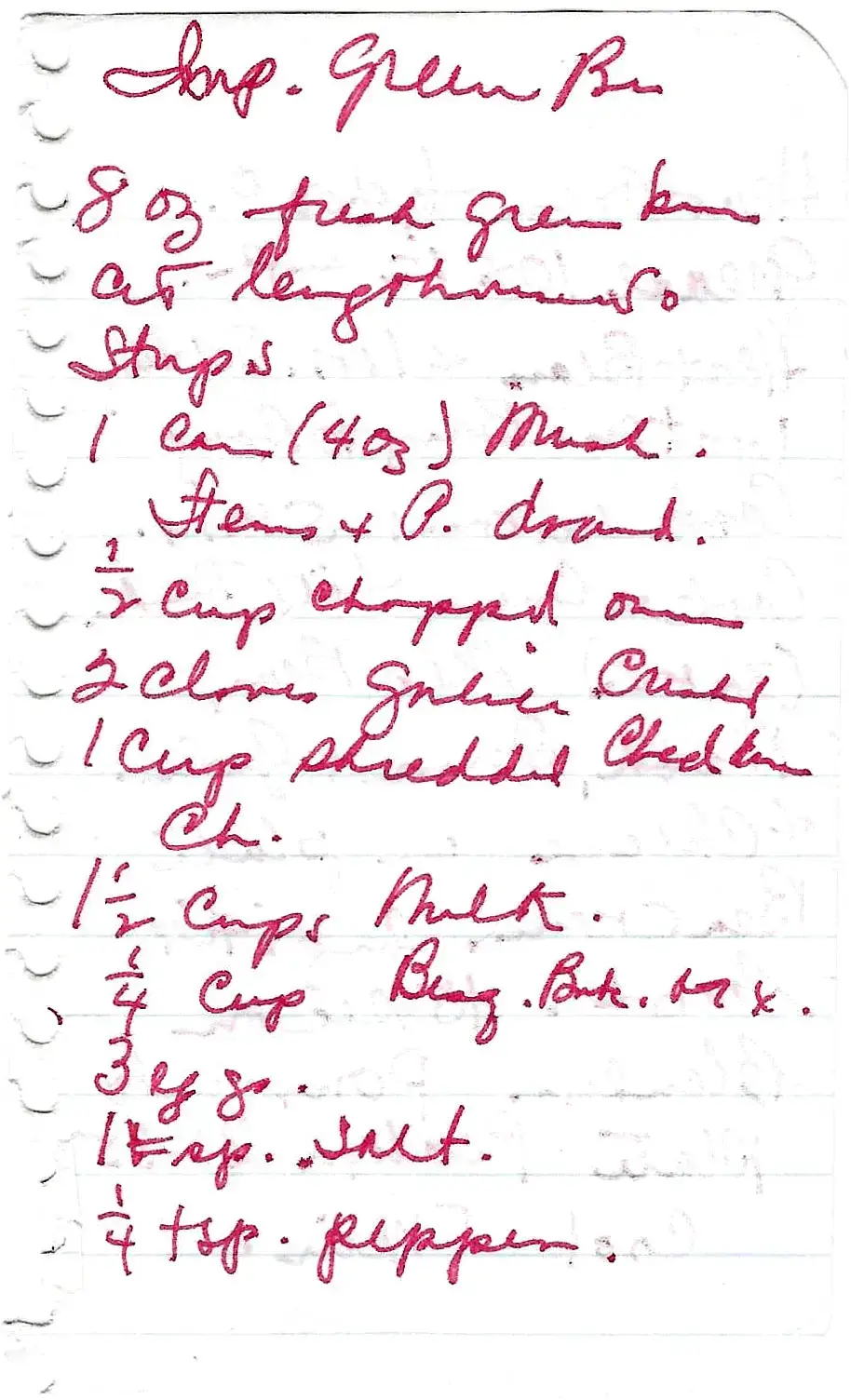 Original Handwritten Card