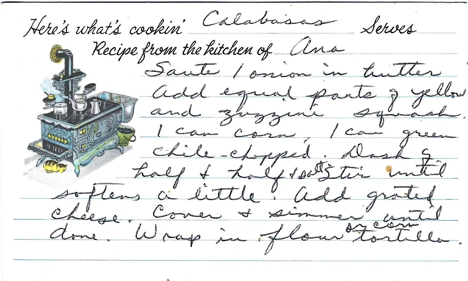 Original Handwritten Card