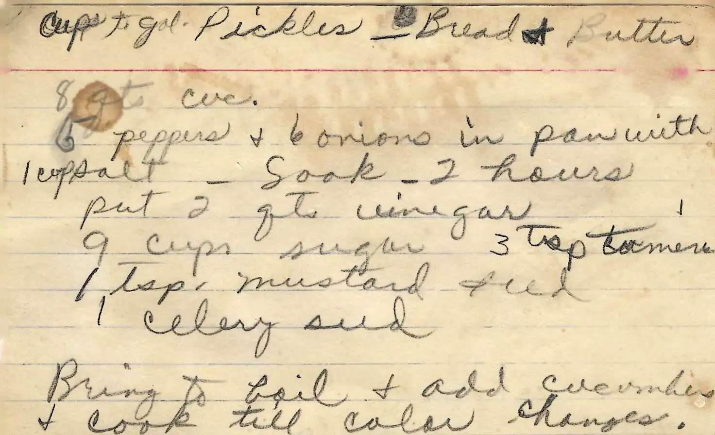 Original Handwritten Card