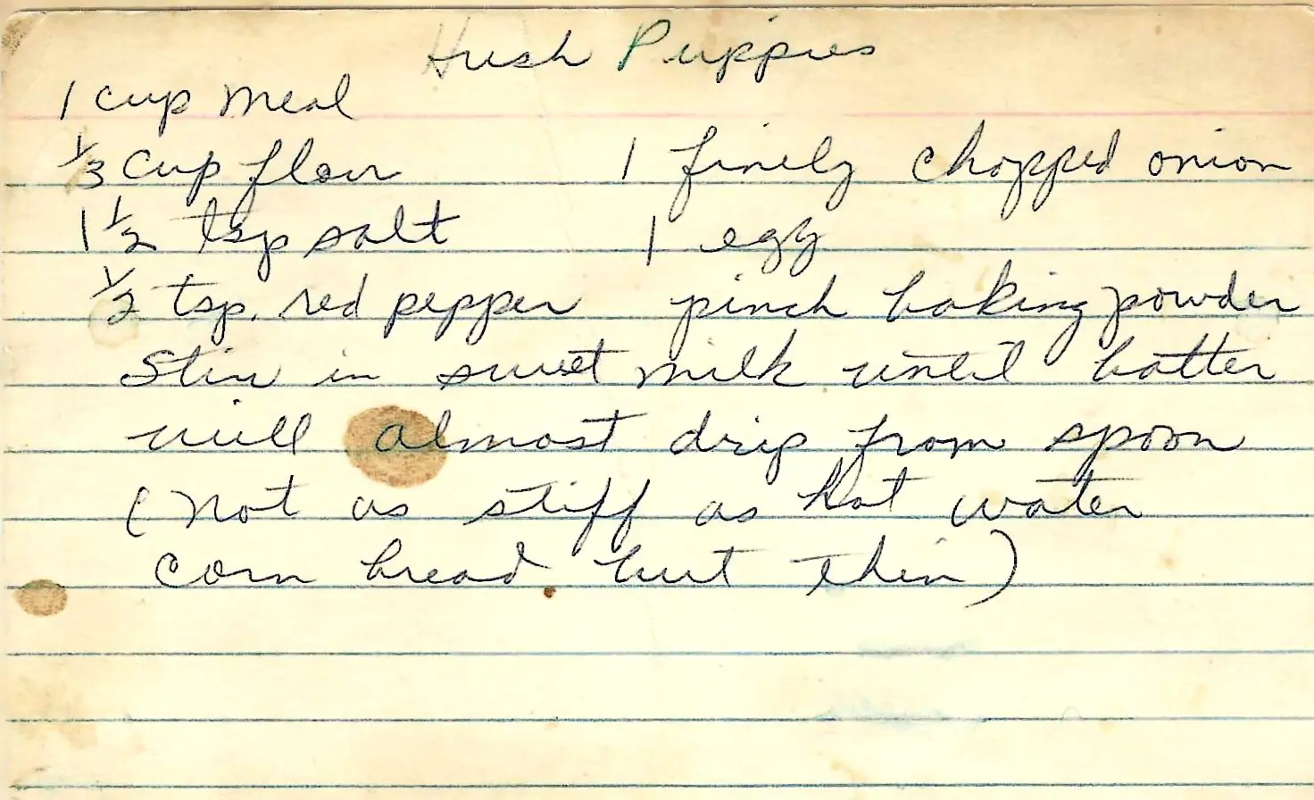 Original Handwritten Card