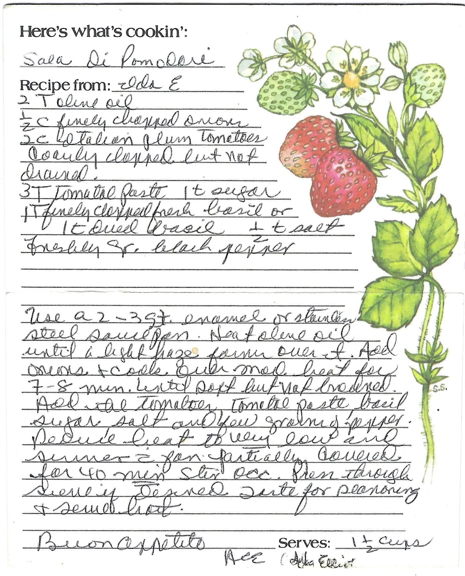 Original Handwritten Card