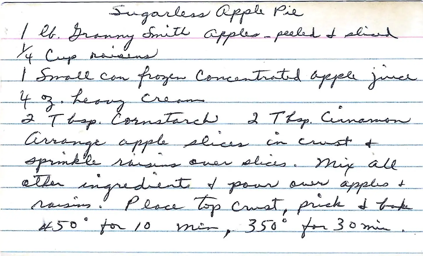 Original Handwritten Card