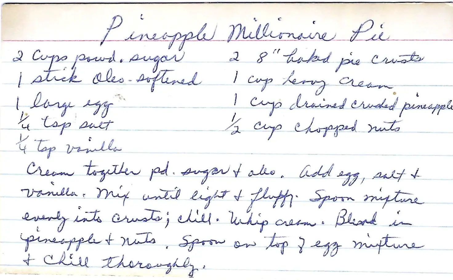 Original Handwritten Card