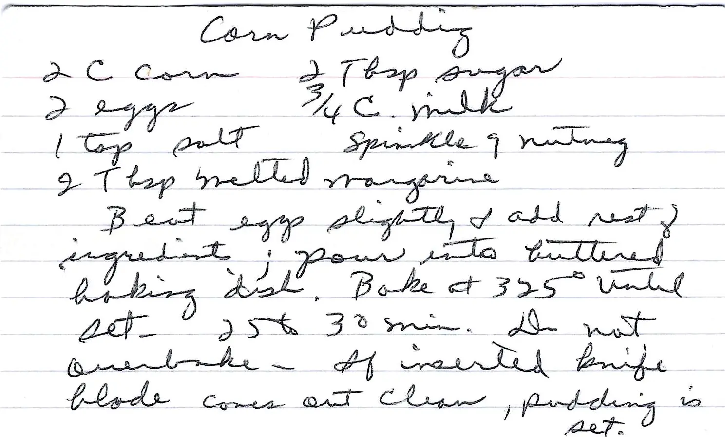 Original Handwritten Card