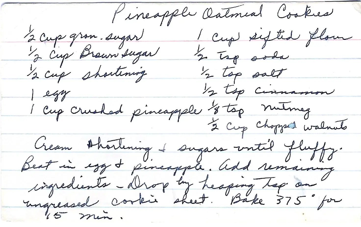 Original Handwritten Card