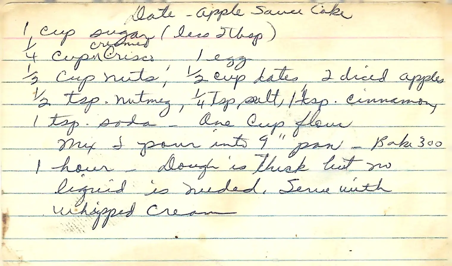 Original Handwritten Card