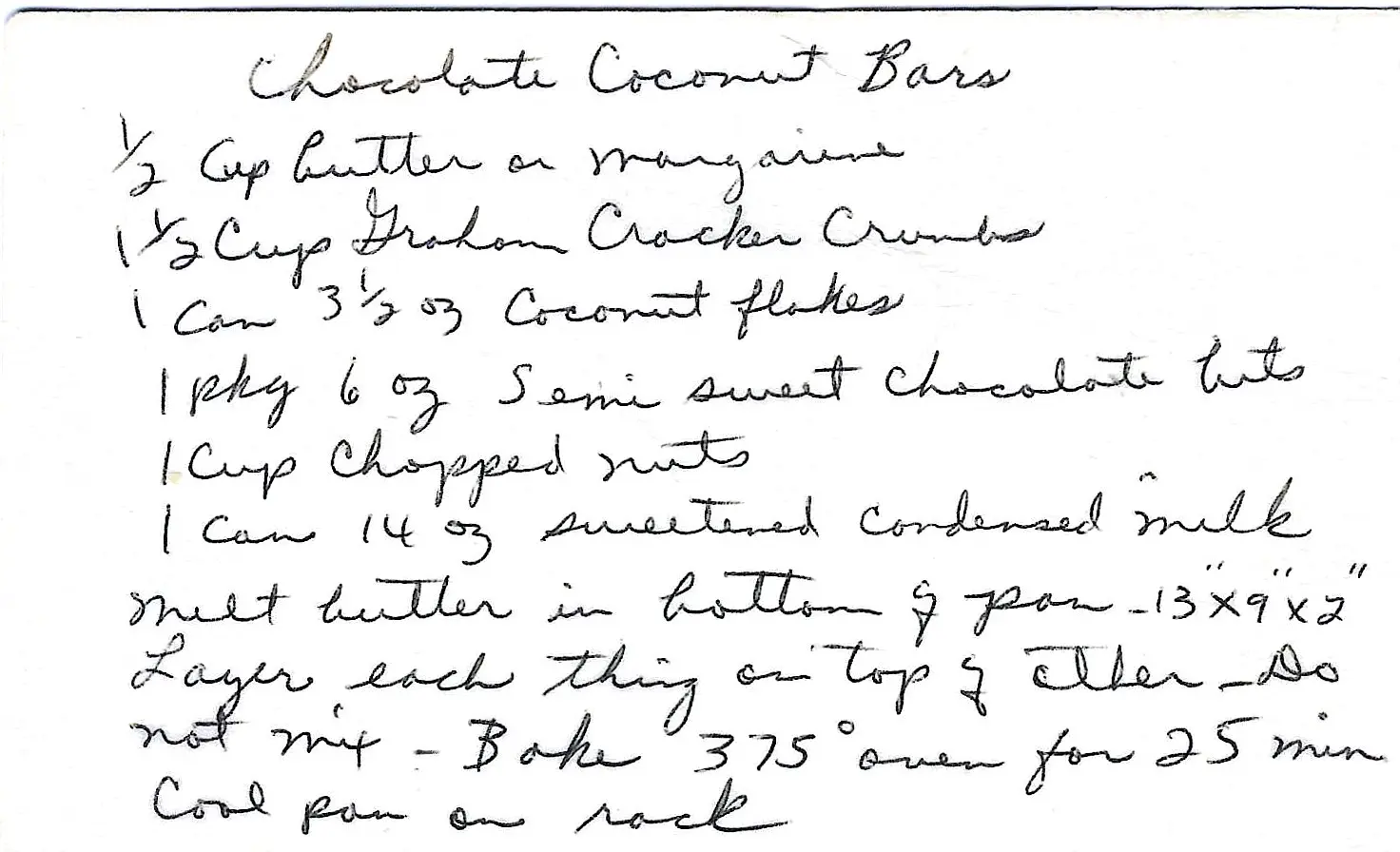 Original Handwritten Card