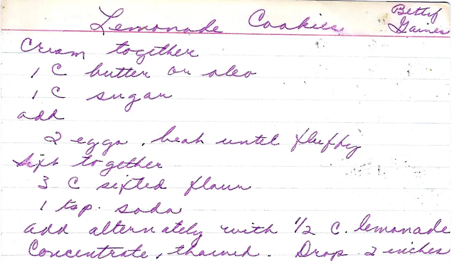 Original Handwritten Card