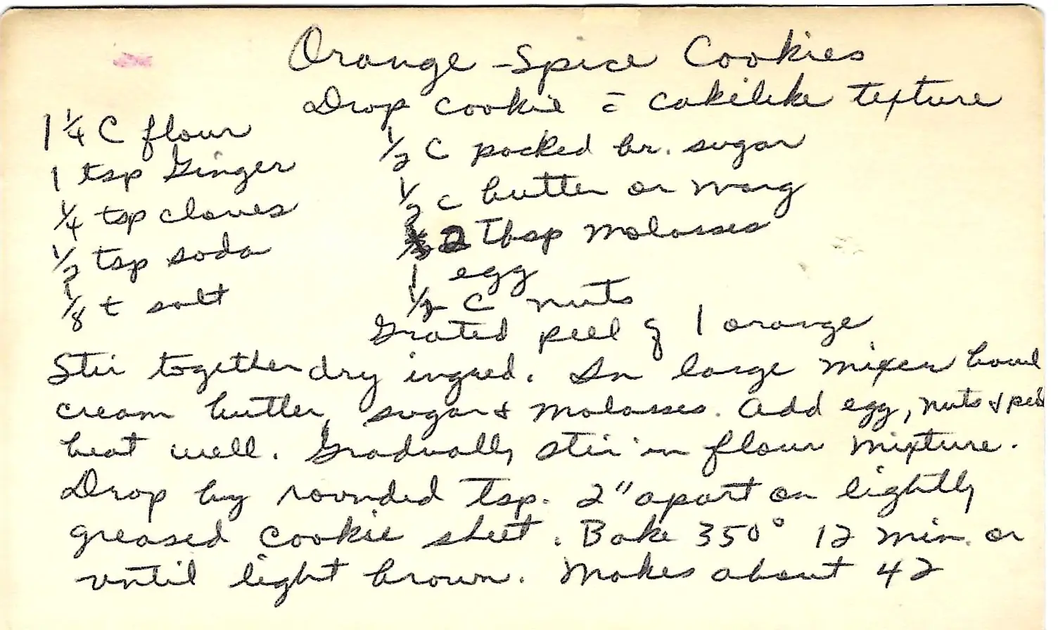 Original Handwritten Card