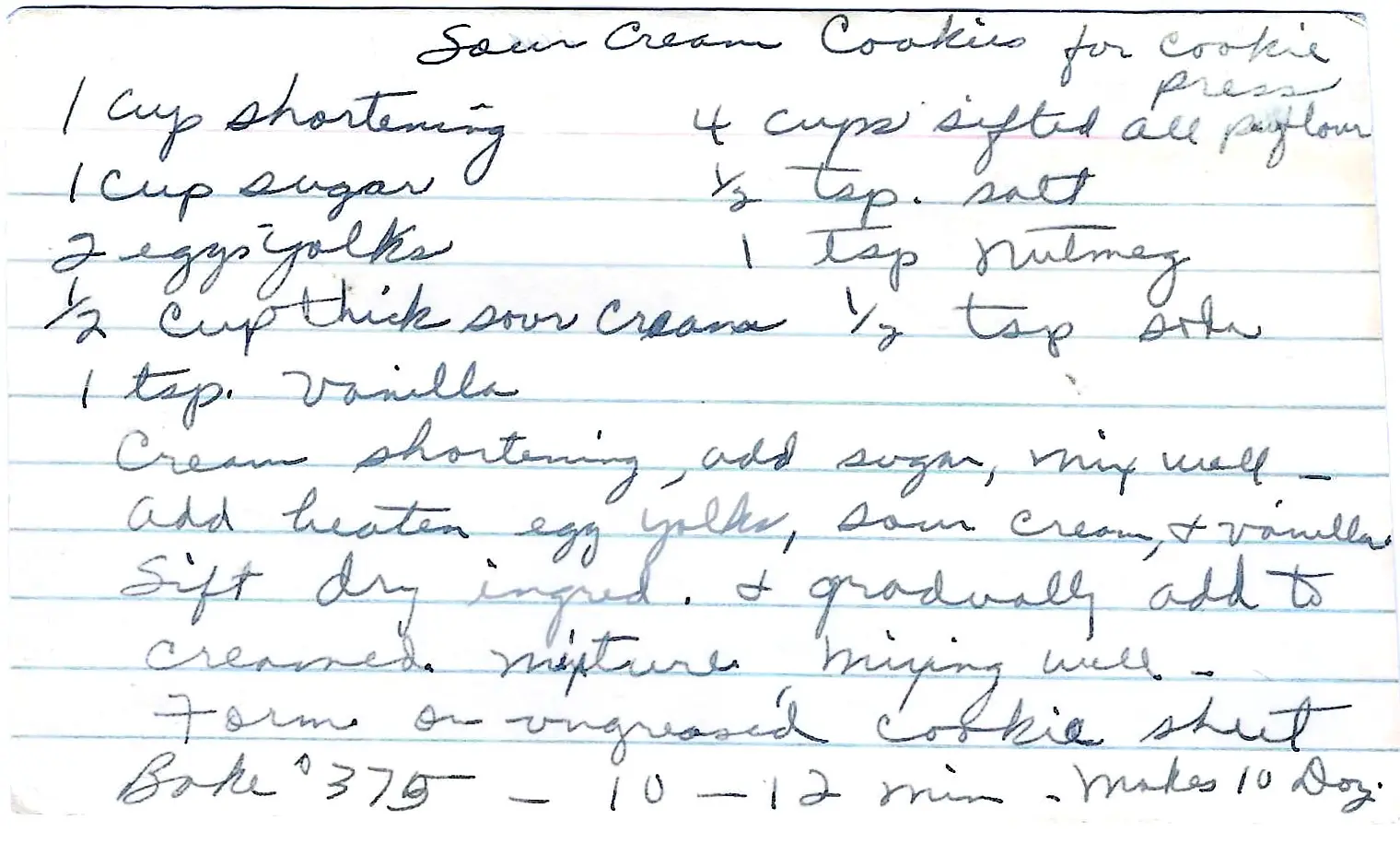 Original Handwritten Card