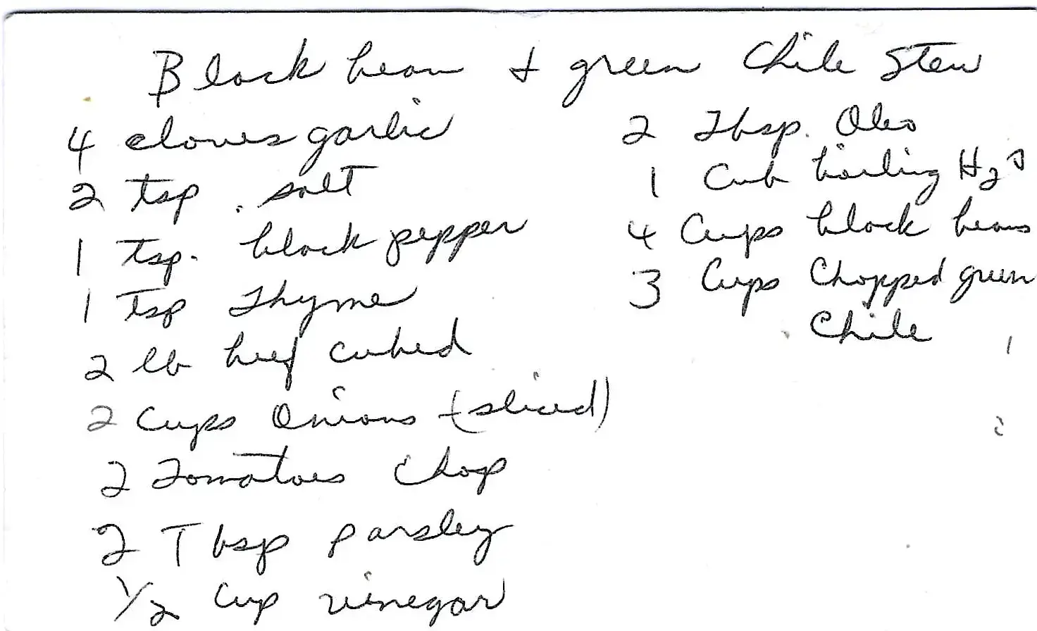 Original Handwritten Card