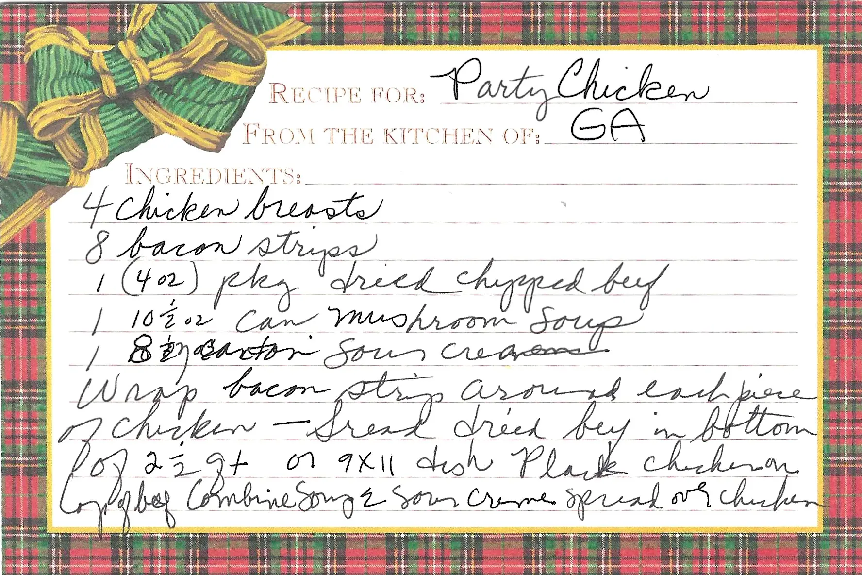 Original Handwritten Card