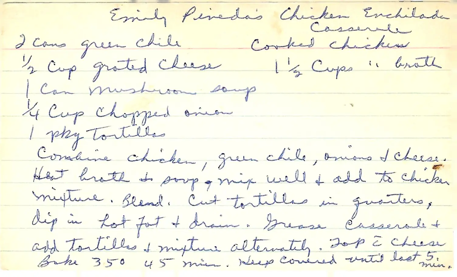 Original Handwritten Card
