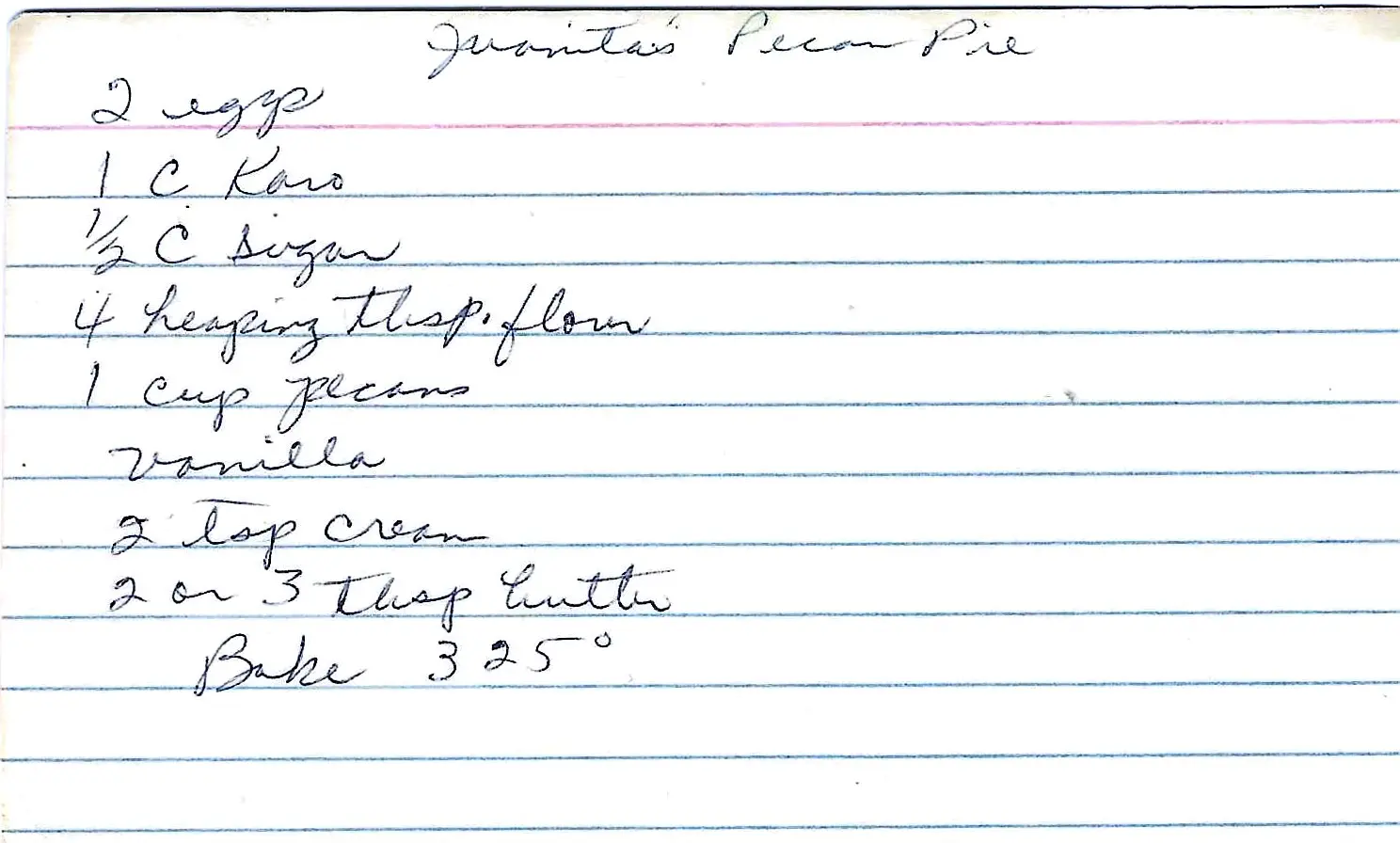 Original Handwritten Card