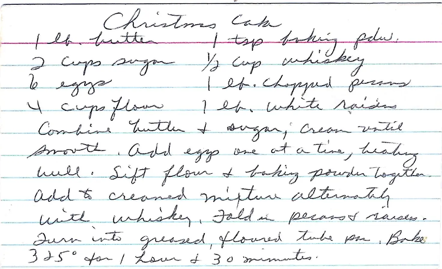 Original Handwritten Card