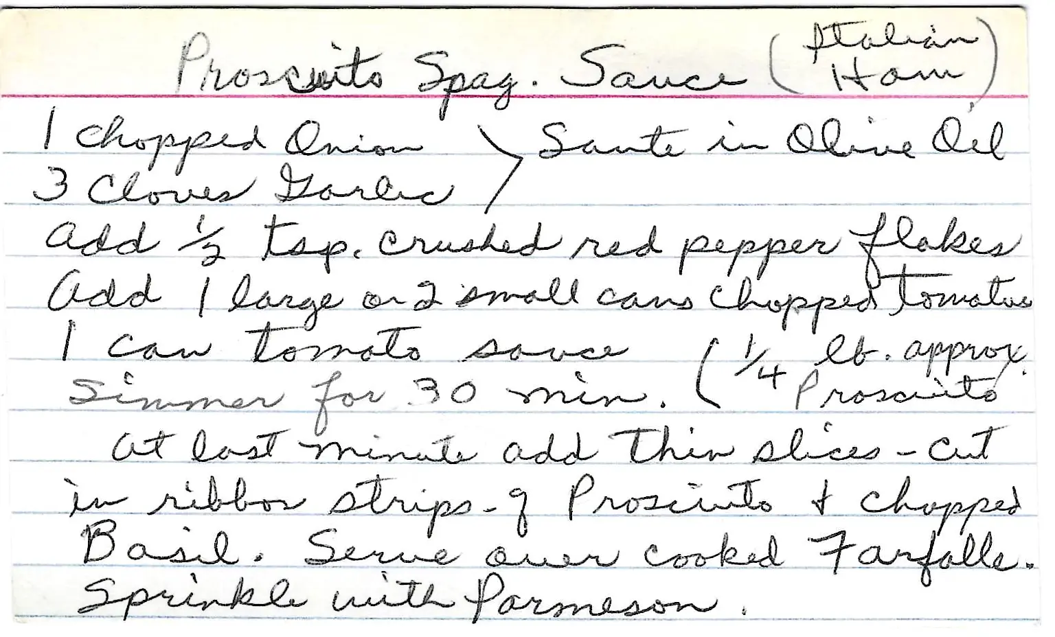 Original Handwritten Card