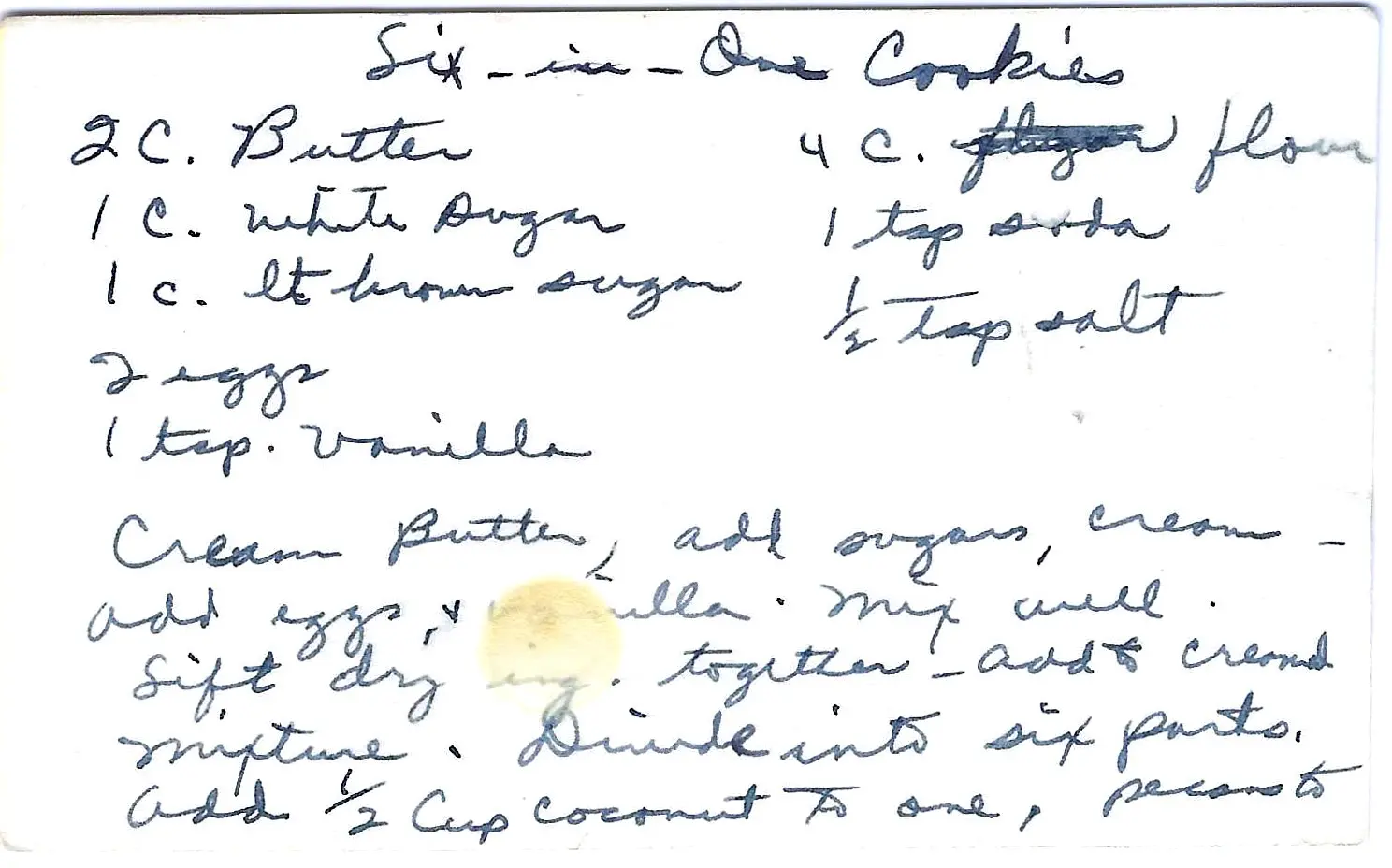 Original Handwritten Card
