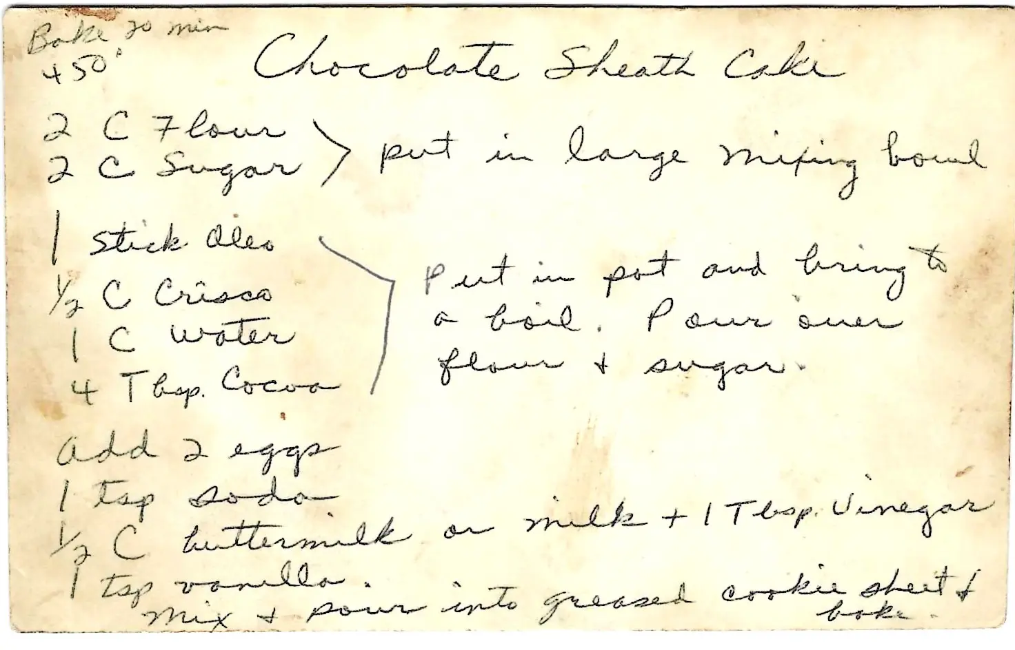 Original Handwritten Card