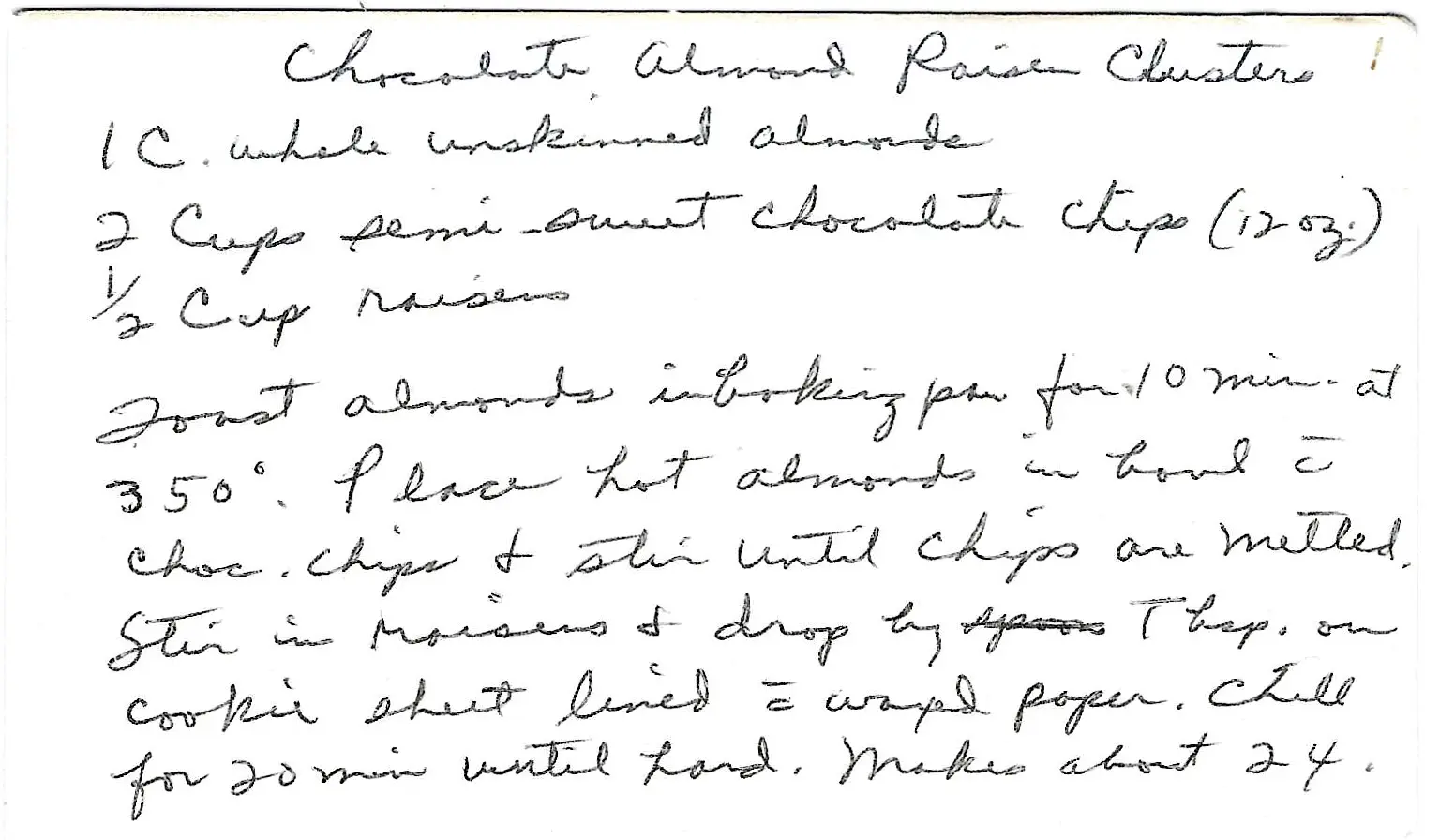 Original Handwritten Card