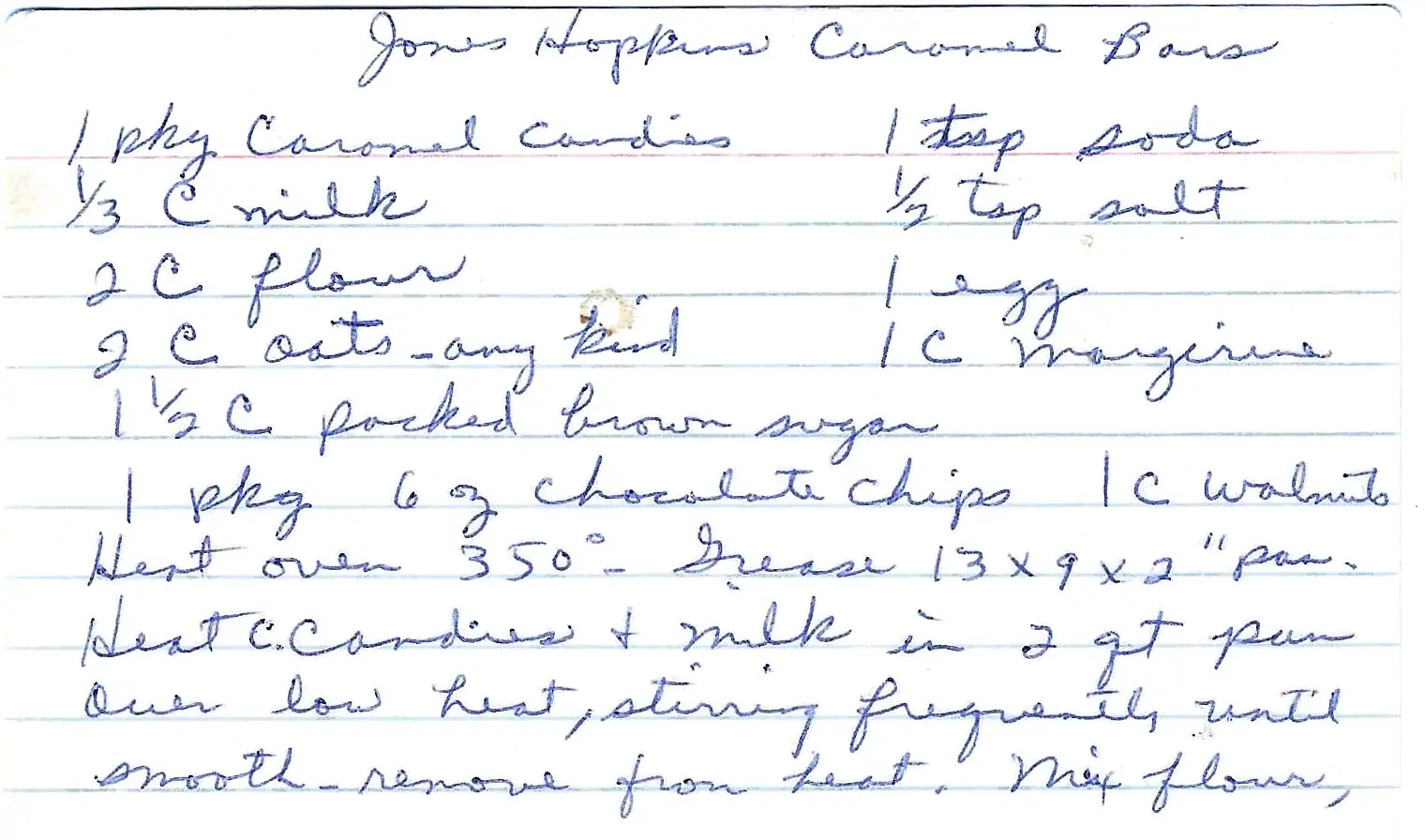 Original Handwritten Card