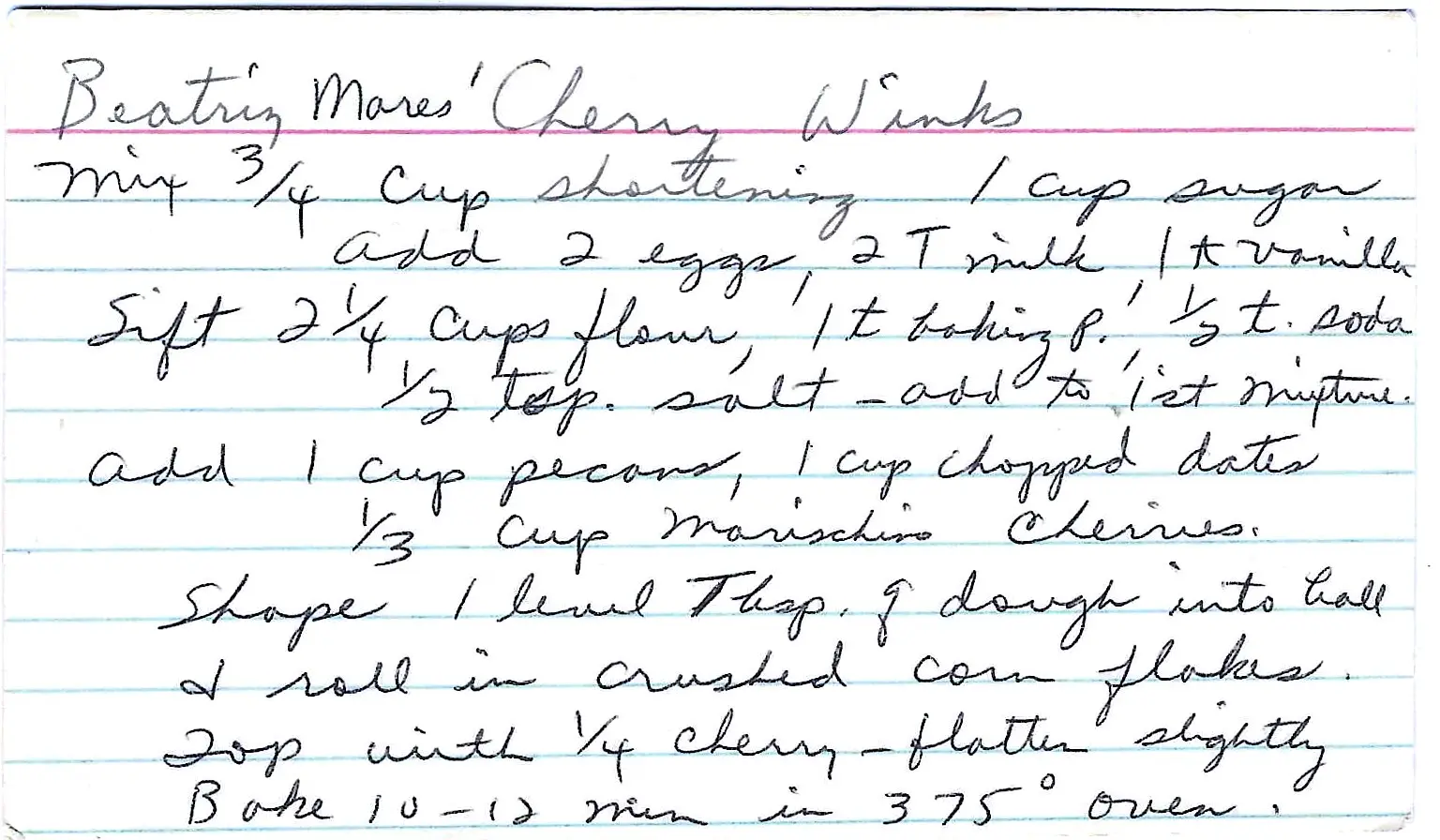 Original Handwritten Card
