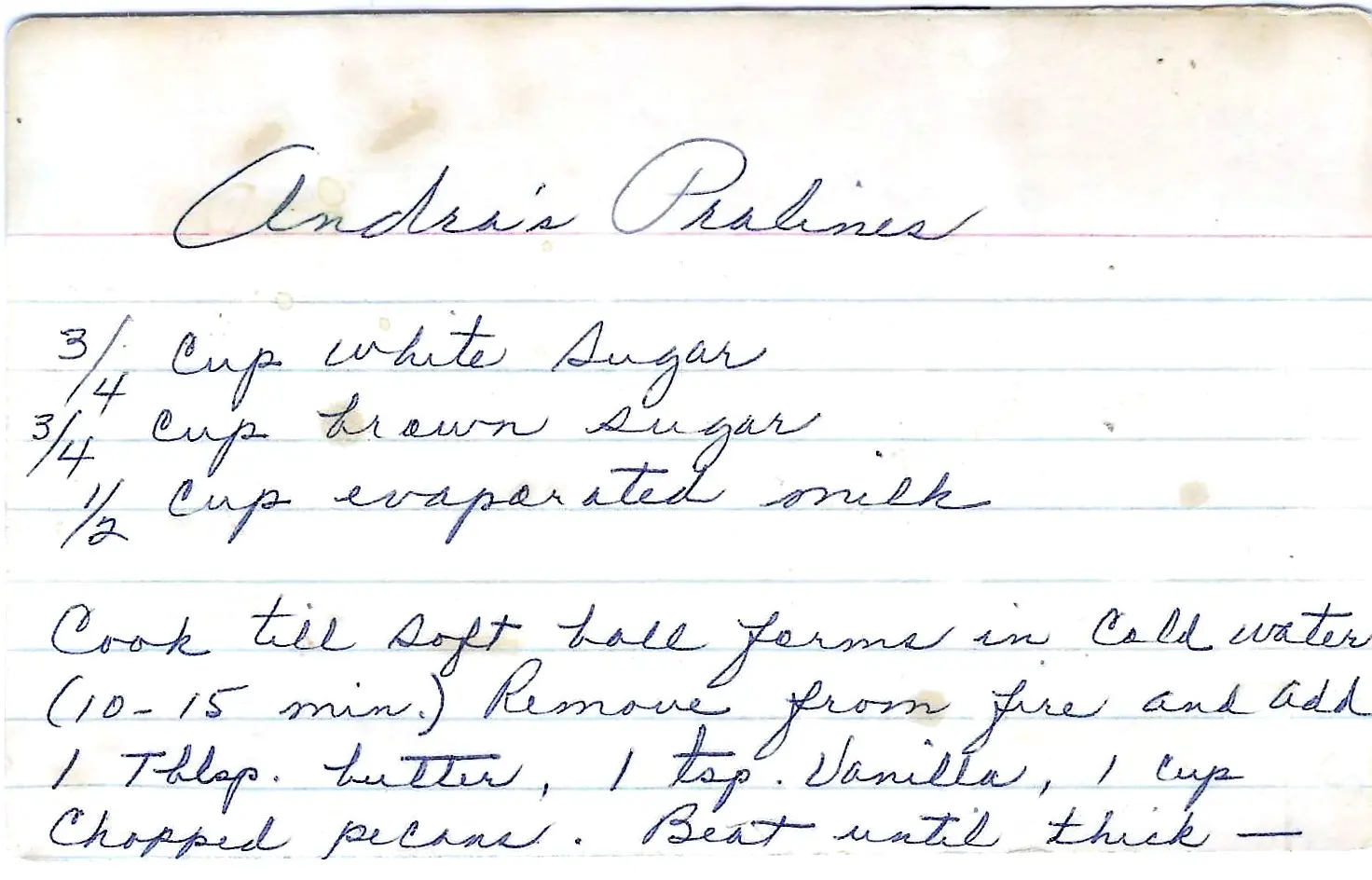 Original Handwritten Card