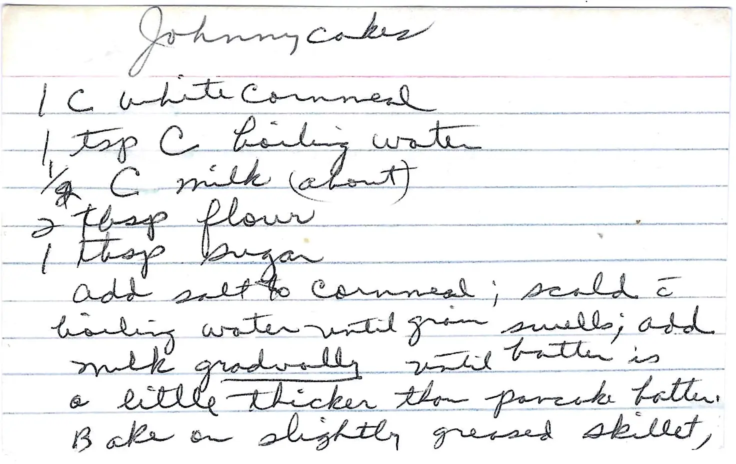 Original Handwritten Card