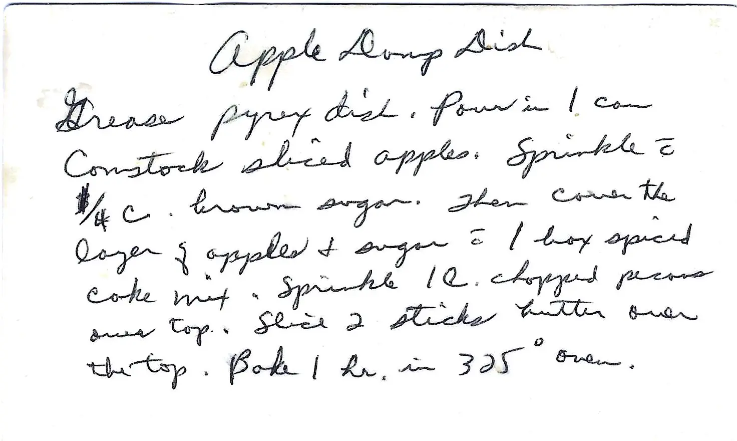 Original Handwritten Card