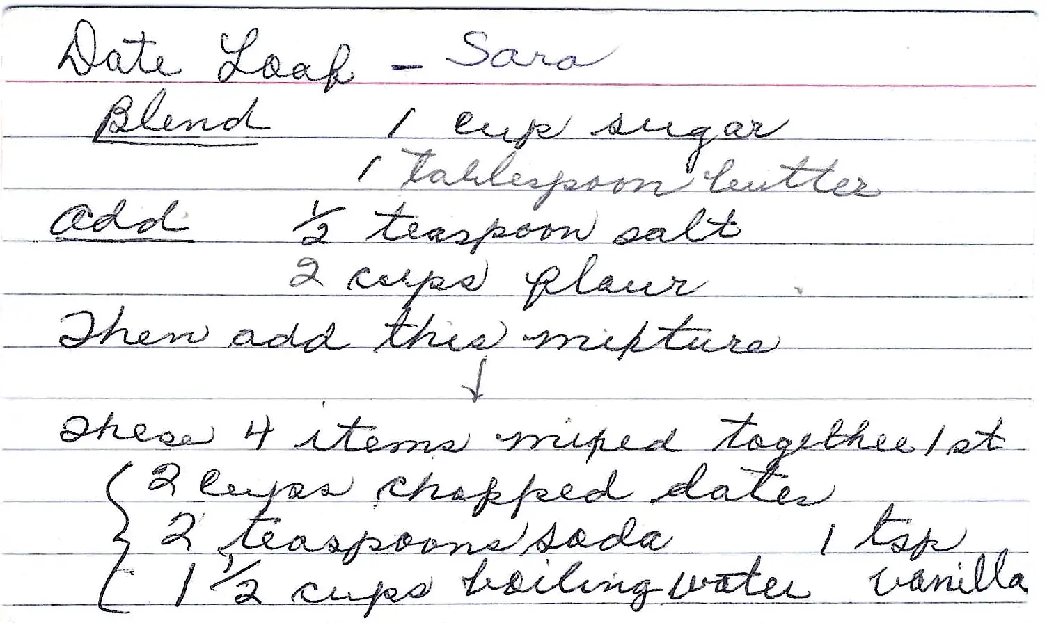 Original Handwritten Card