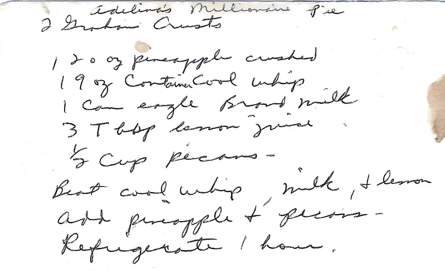 Original Handwritten Card