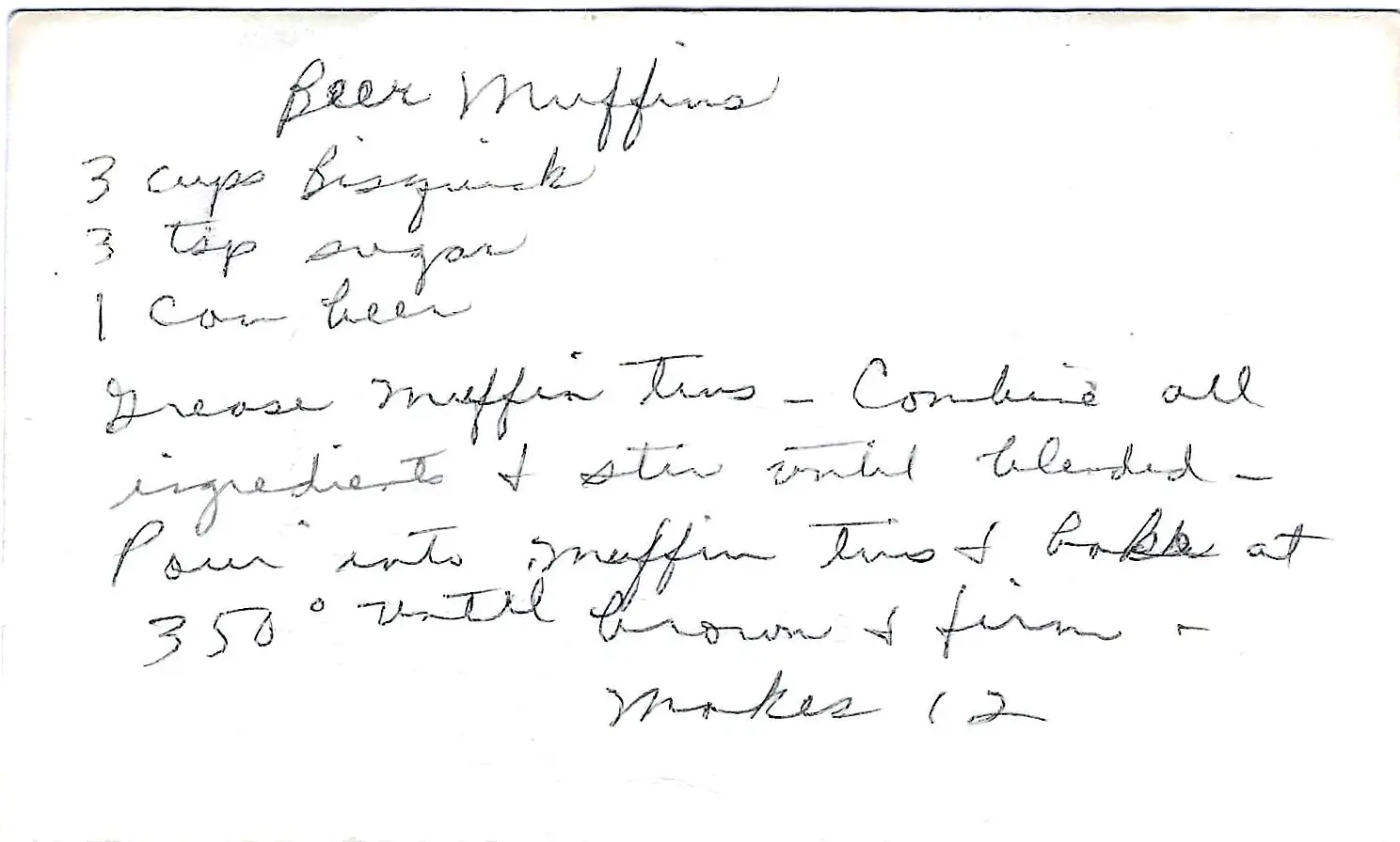 Original Handwritten Card