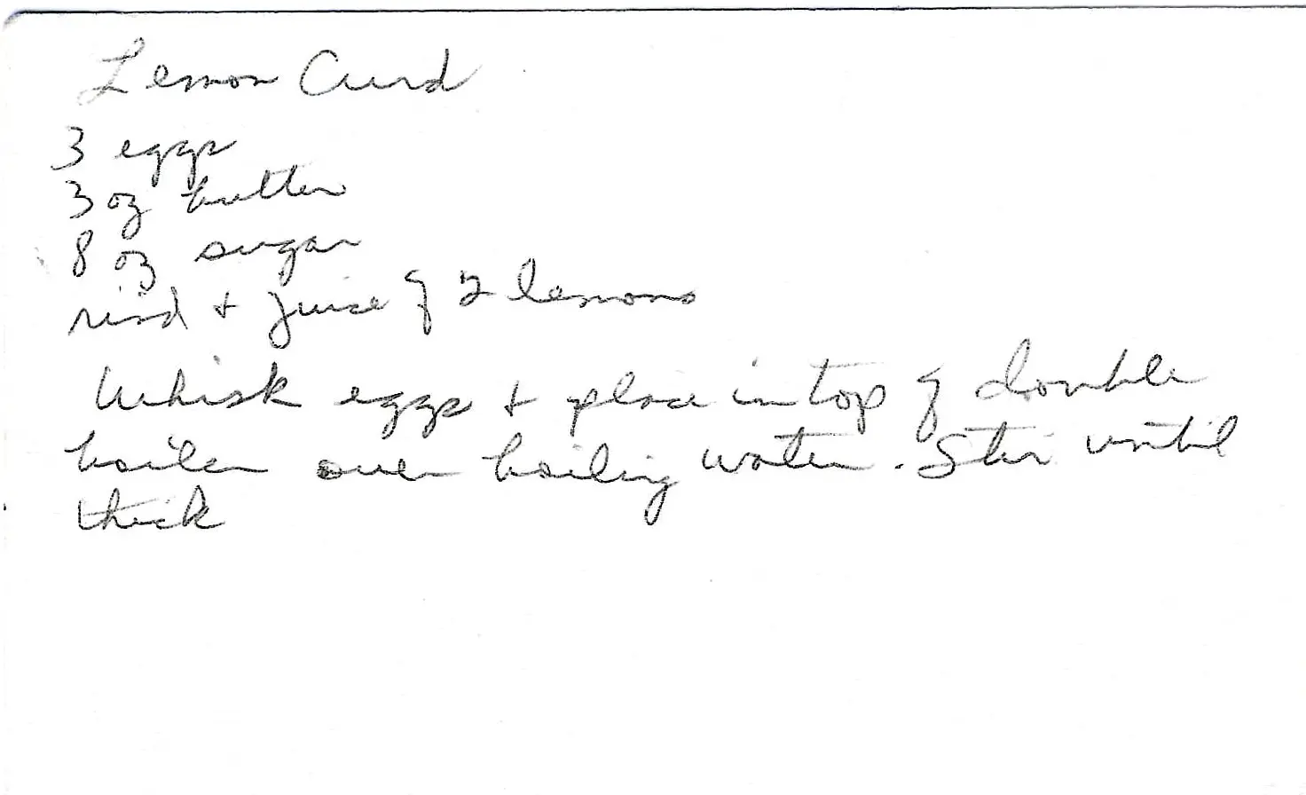 Original Handwritten Card