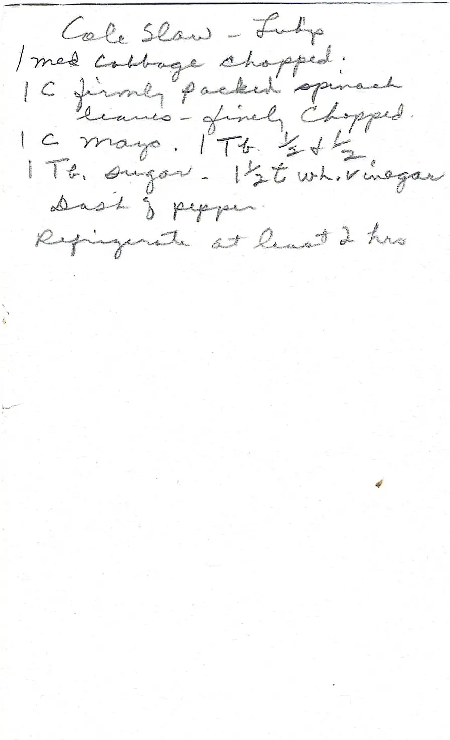 Original Handwritten Card