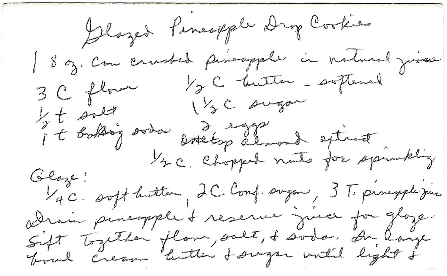 Original Handwritten Card