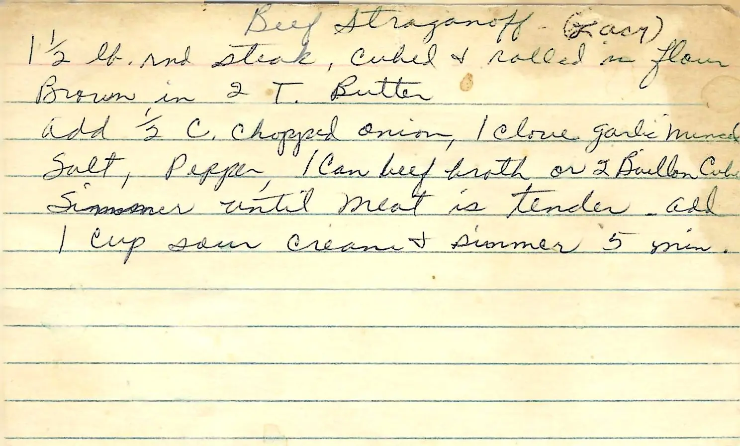 Original Handwritten Card