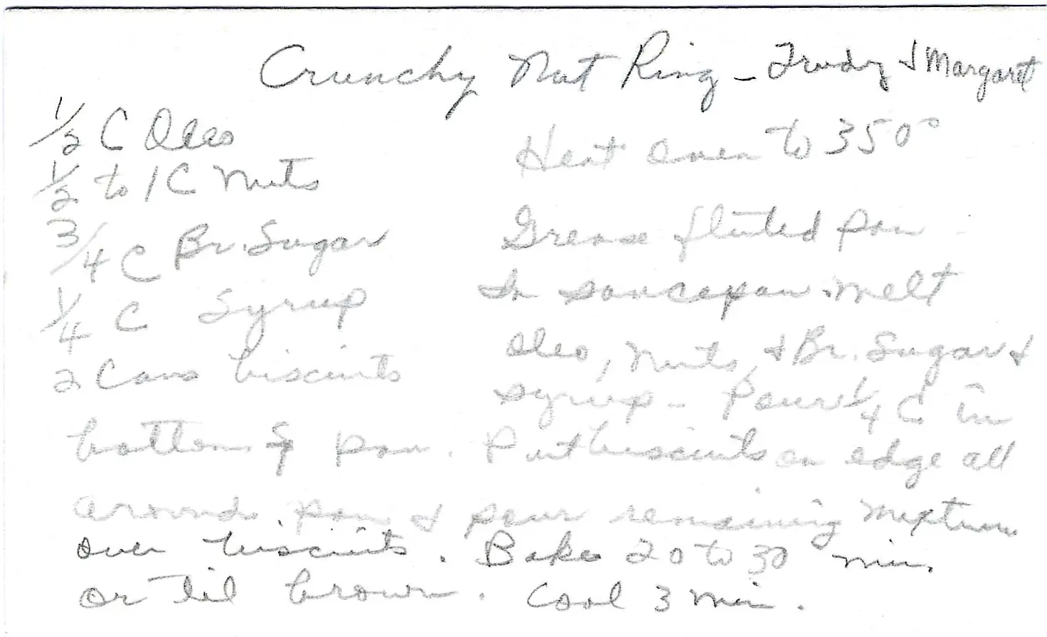 Original Handwritten Card