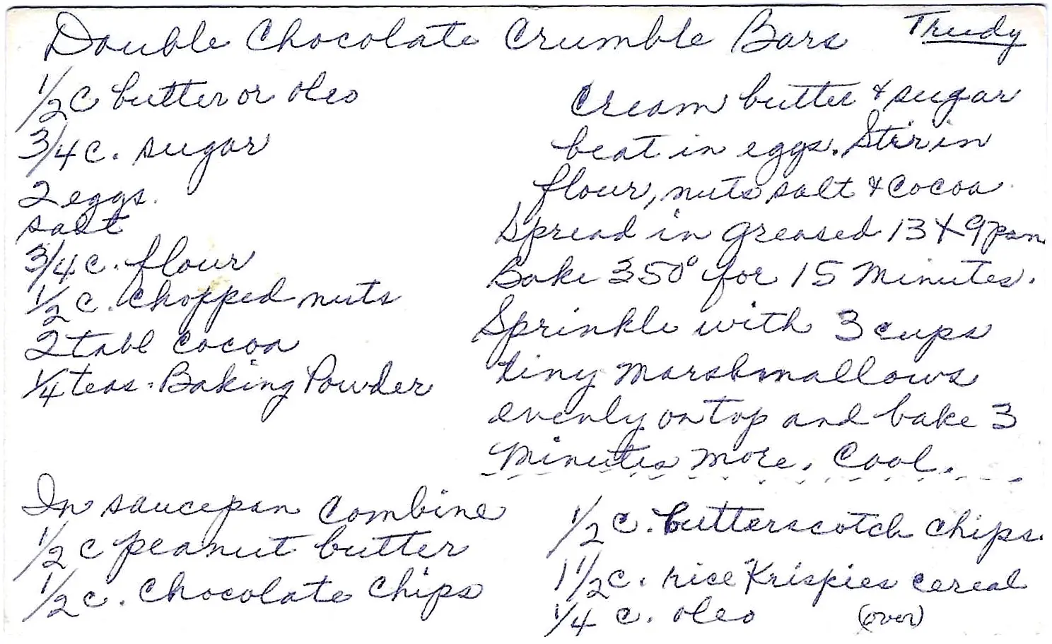 Original Handwritten Card