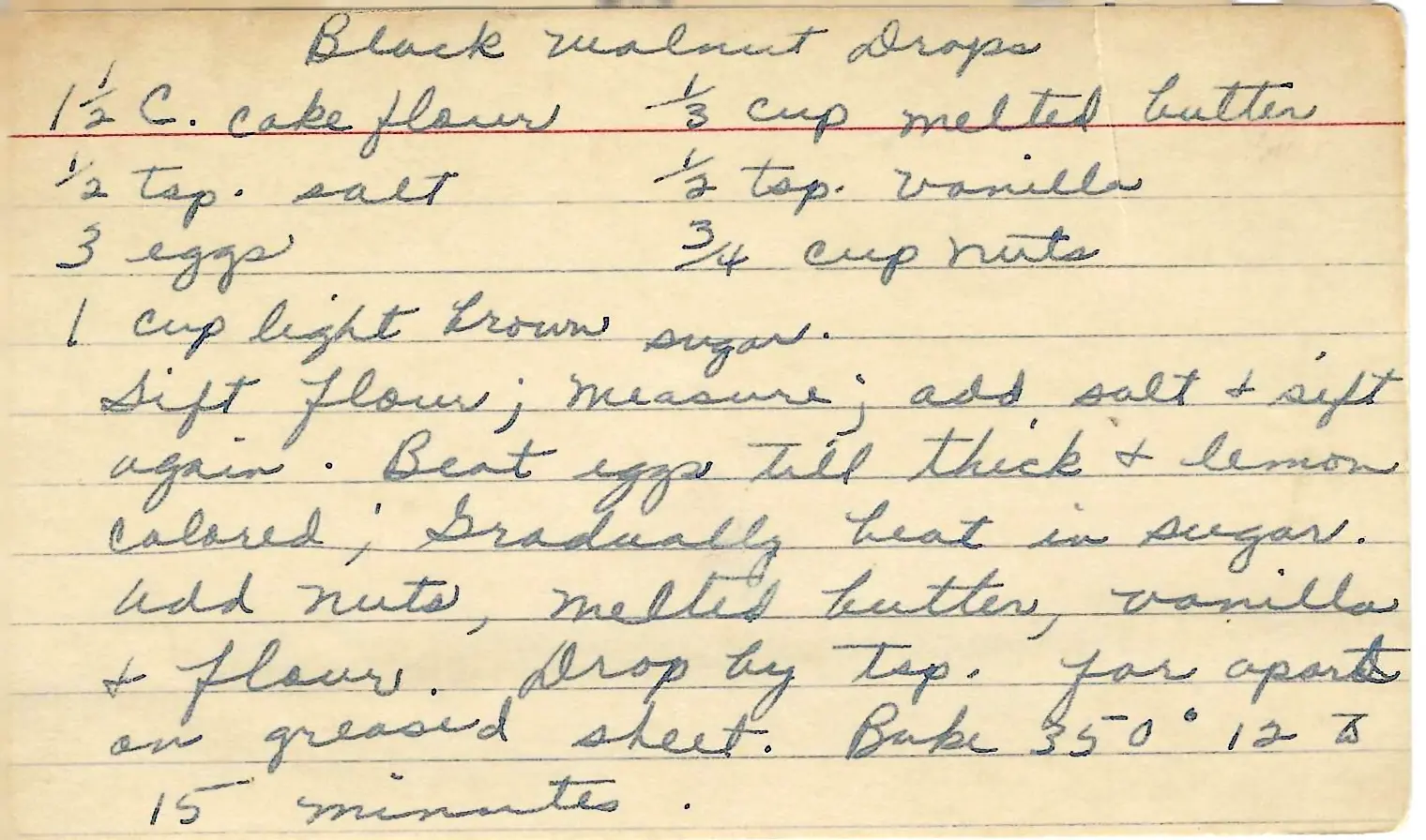 Original Handwritten Card