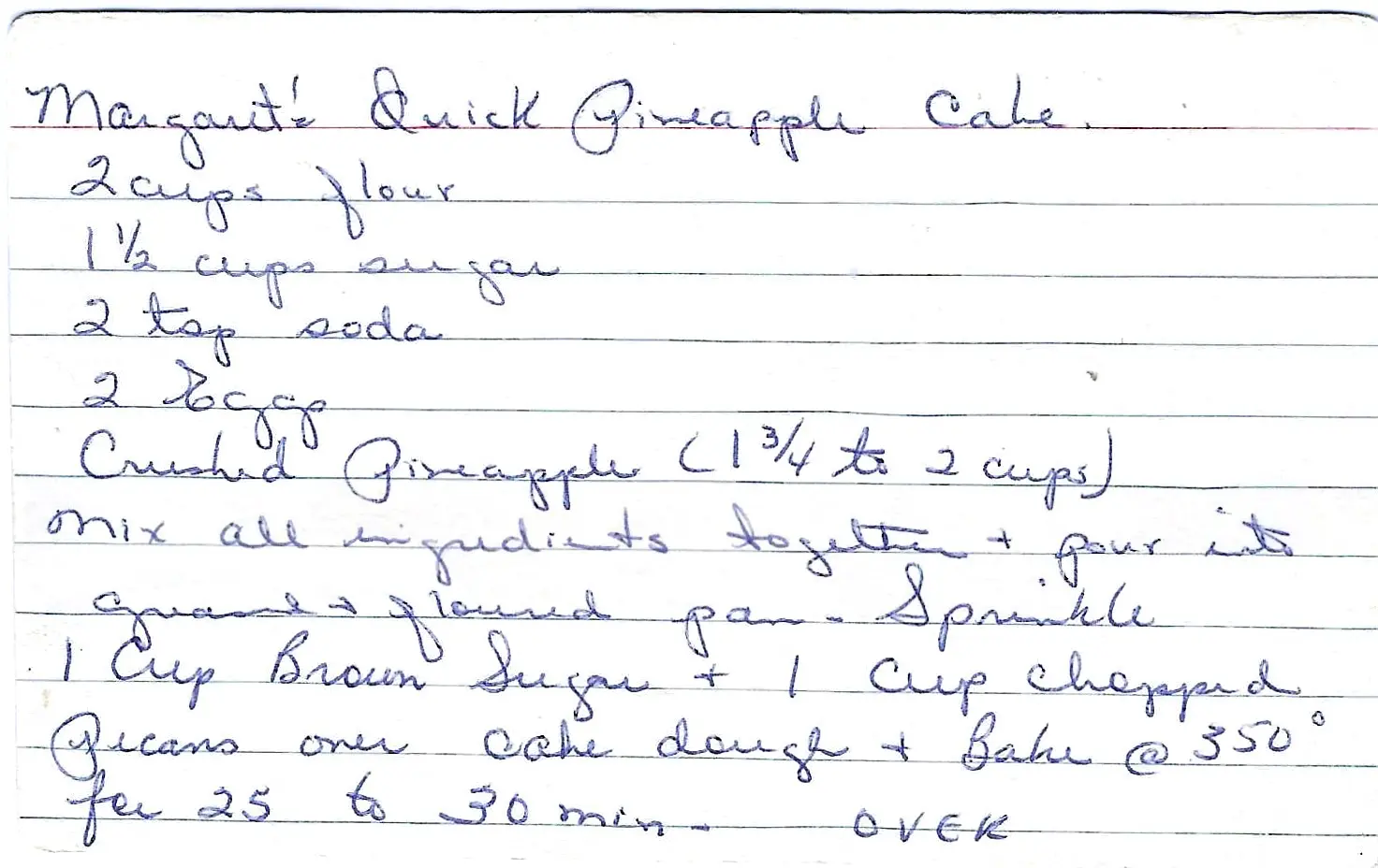 Original Handwritten Card