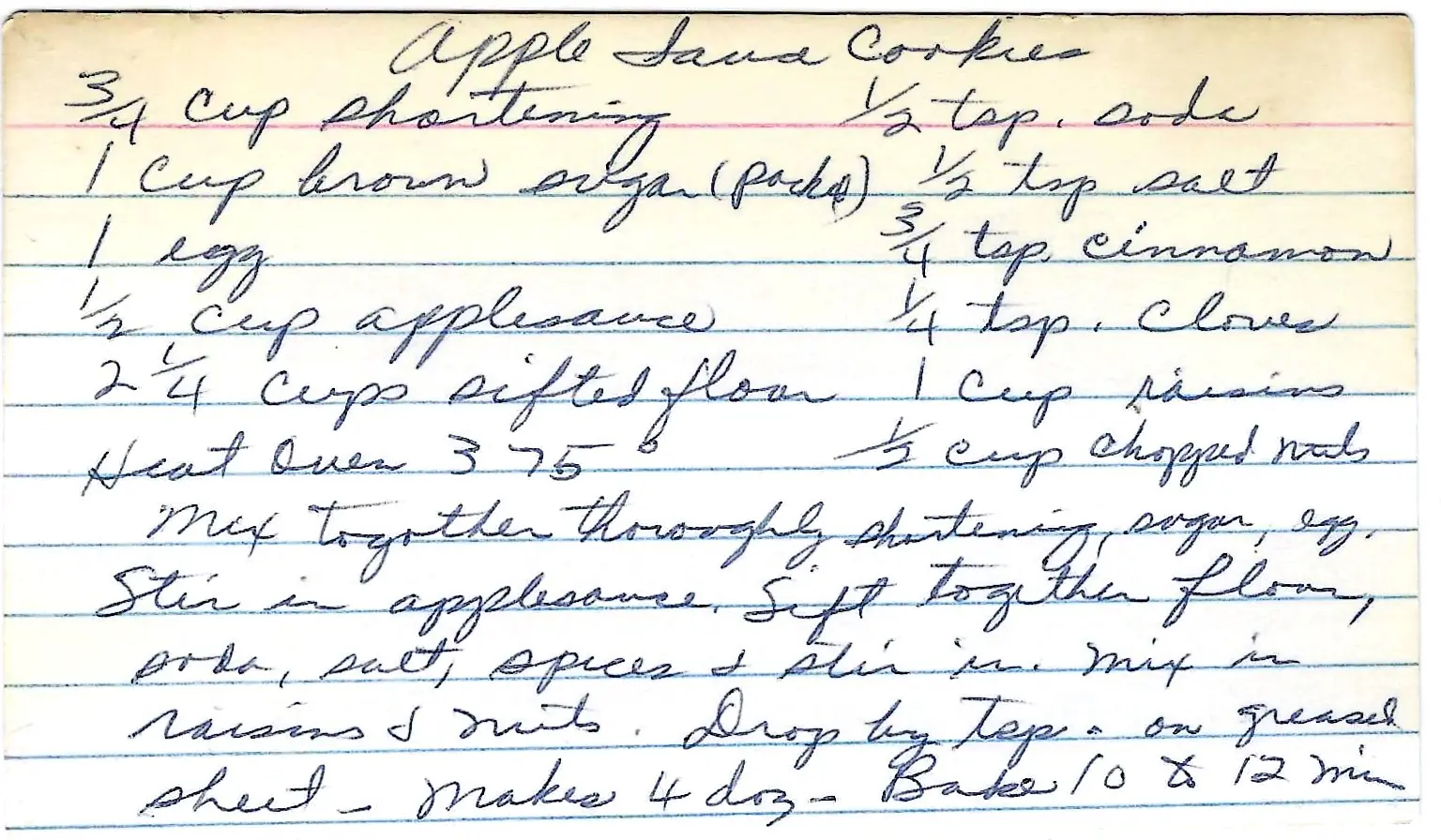 Original Handwritten Card