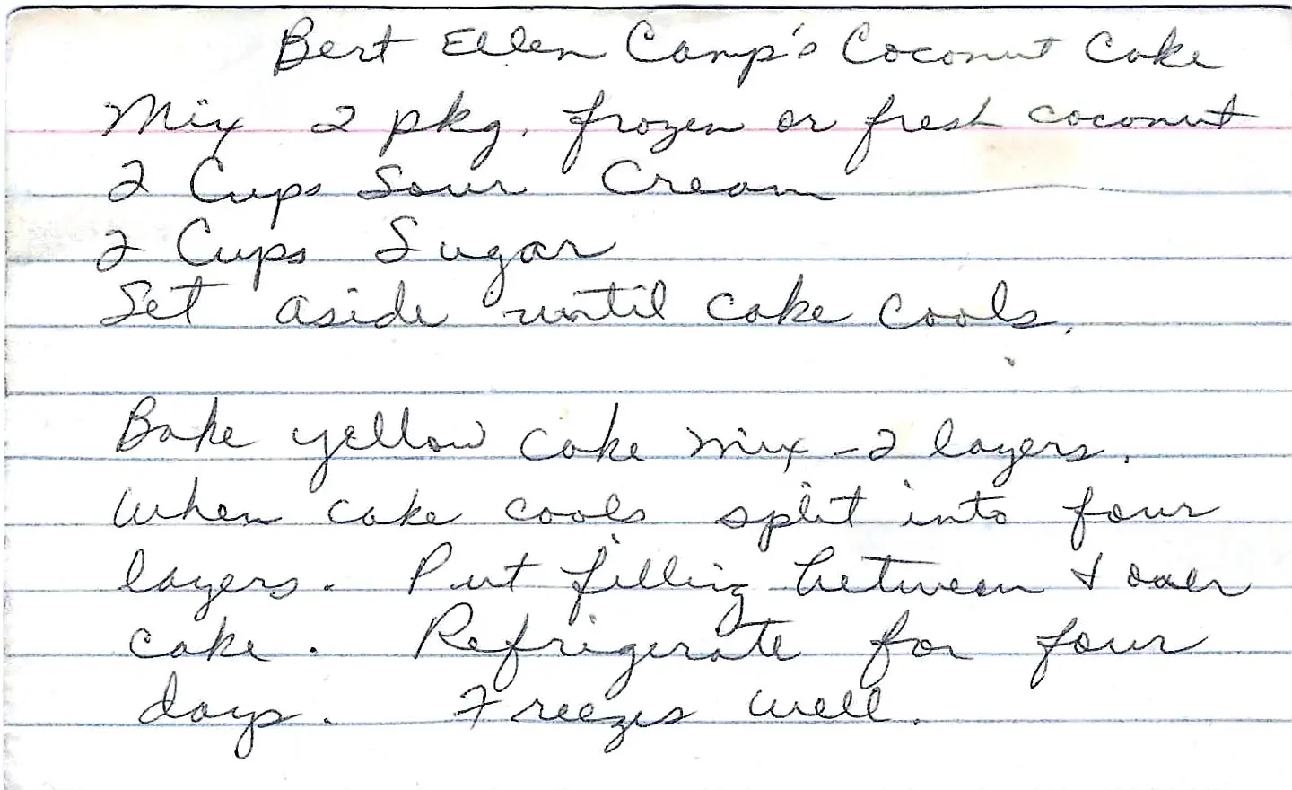 Original Handwritten Card