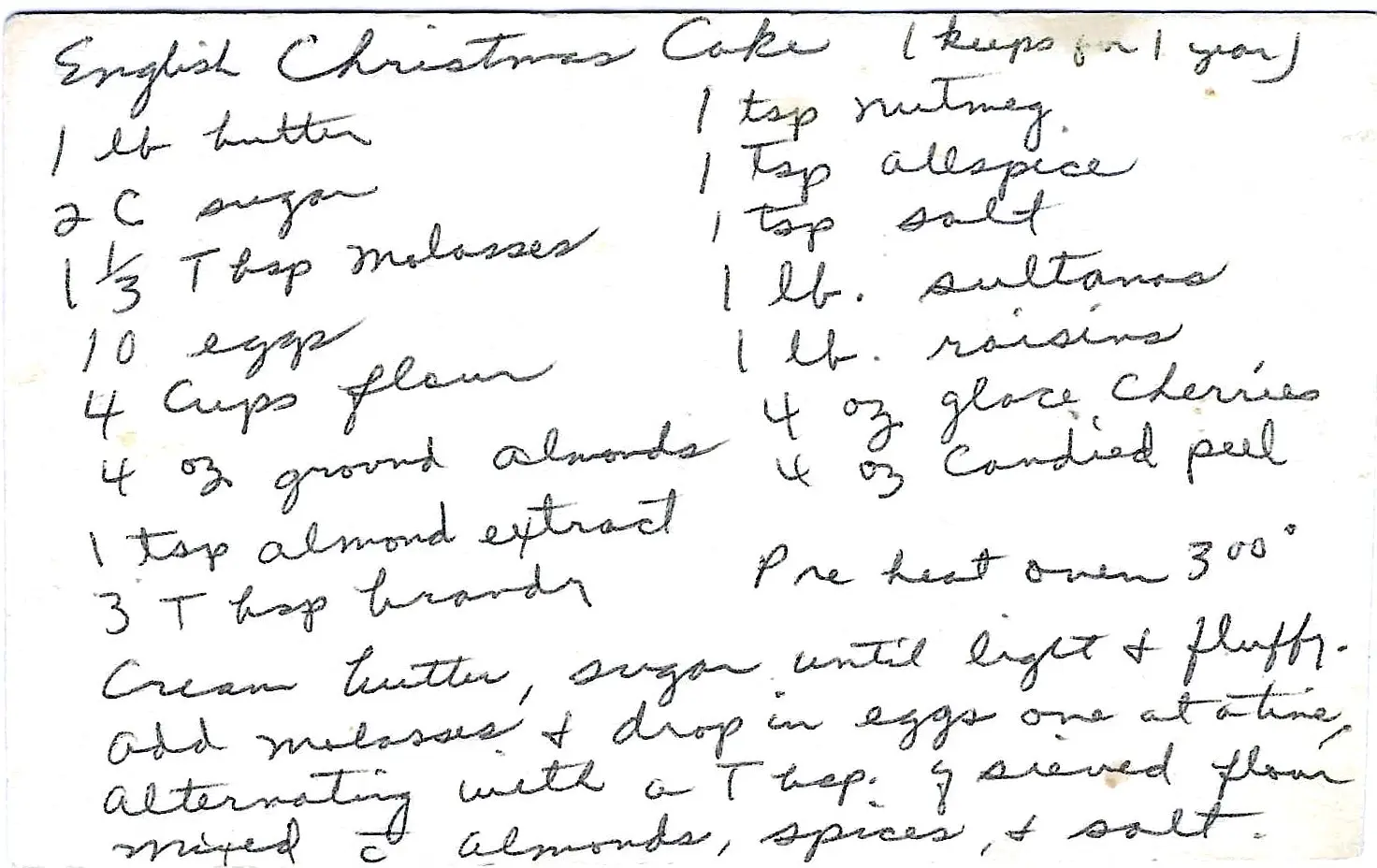 Original Handwritten Card